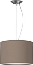 Home Sweet Home hanglamp Bling - verlichtingspendel Deluxe inclusief lampenkap - lampenkap 30/30/20cm - pendel lengte 100 cm - geschikt voor E27 LED lamp - taupe