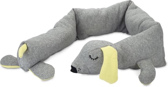 Beeztees Puppy Cosy Doggy Knuffel - Hondenspeelgoed - Grijs - 120 x 12 x 9,5 cm