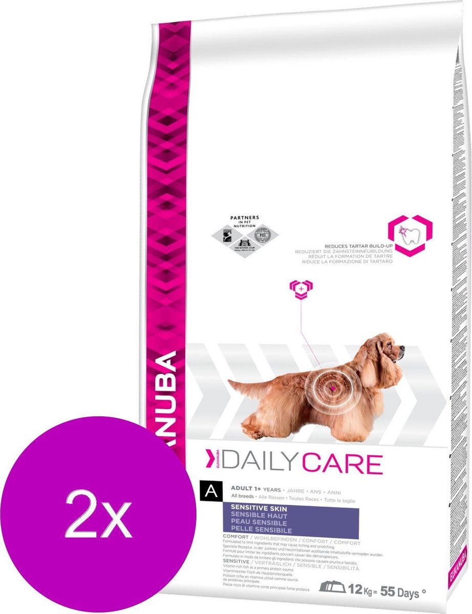 Eukanuba Dog Sensitive Skin Vis Hondenvoer 2 x 12 kg