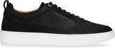 Sacha - Heren - Zwarte sneakers met crocoprint - Maat 41
