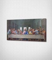 The Last Supper Canvas- 100 x 60 cm - Schilderij - Canvas - Slaapkamer - Wanddecoratie  - Slaapkamer - Foto op canvas