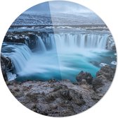Watervallen van IJsland | Wanddecoratie | 90CM x 90CM | Schilderij | Foto op plexiglas | natuur | Landschappen