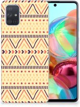 Geschikt voor Samsung Galaxy A71 TPU bumper Aztec Yellow