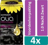 Garnier Olia Haarverf 1.0 Nacht Zwart 4 stuks Voordeelverpakking