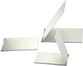 WiseGoods - Premium Ultradunne Make Up Spiegel - Zakspiegel - Tasspiegel - Ultraplat - Zilver - 8.5 x 5 x 0.3cm