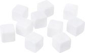 Blanco Dobbelstenen - Beschrijfbaar | 6 Stuks | 18 x 18 x 18 mm - Wit