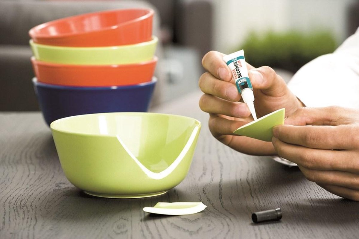 Bison Secondelijm Gel 3g, sterke secondelijm in speciale gelvorm, vaatwasser bestendig, water resistent, voor iedere reparatie in en om het huis, makkelijk in gebruik — afbeelding 4