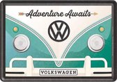 Metal Card - Volkswagen Bulli Adventure Awaits - 10x15 cm