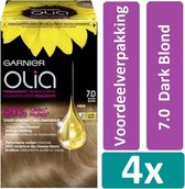 Garnier Olia Haarverf  7.0  Dark Blond 4 stuks Voordeelverpakking