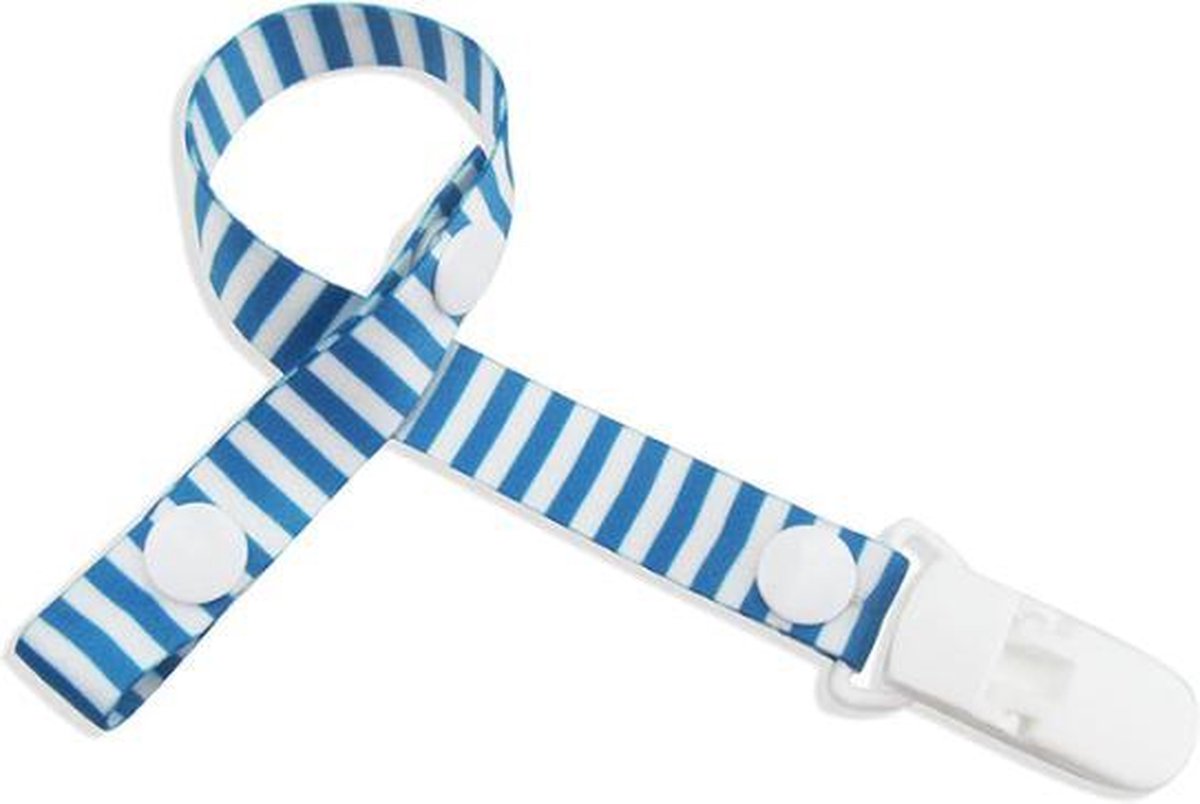 Goedkoopste Fopspeen Clip | Baby Speen Clip | Speen Koord | Riem | Lint | Blauw Met Witte Strepen