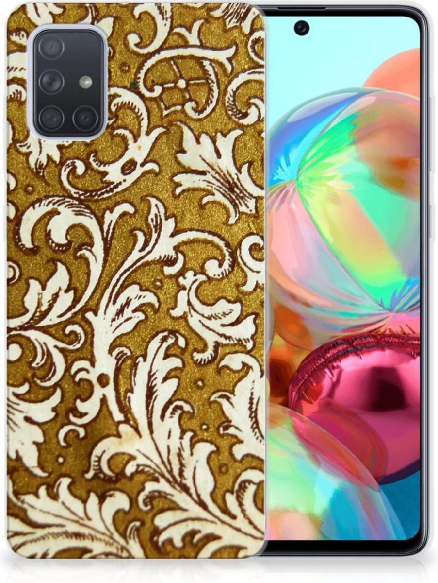 Siliconen Hoesje Samsung Galaxy A71 Barok Goud