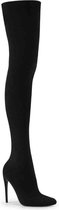 COURTLY-3005 - (EU 37 = US 7) - 5 Stretch Pull-On Thigh High Boot