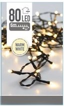 Kerstverlichting warm witte kerstlampjes 80 lichtjes