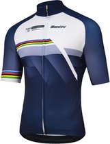 Santini UCI Short Sleeve Jersey Blend Valkenburg BLAUW - Maat S