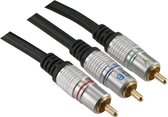 Q-link component kabel premium quality | 2 meter | 3rca-3rca | zwart