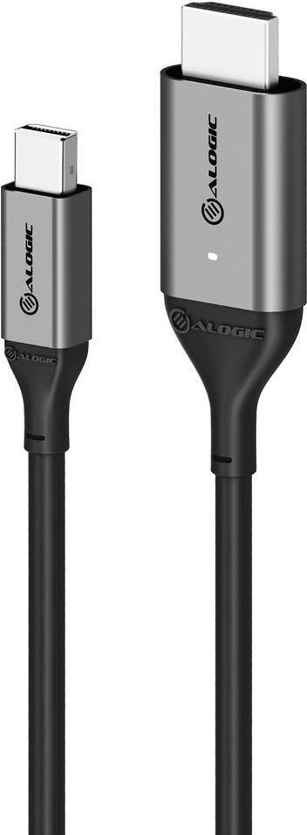 ALOGIC ULMDPHD02-SGR video kabel adapter 2 m HDMI Type A (Standaard) Mini DisplayPort Zwart, Zilver