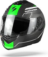 Scorpion EXO-1400 Air Carbon Beaux Matt White Green  Integraalhelm - Motorhelm - Maat XXL