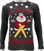 Foute kersttrui 3D Kerstman To Ski Or.. To Apres-Ski - maat XL