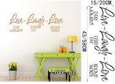 3D Sticker Decoratie Live Laugh Love Quotes Muurstickers Zooyoo1002 Home Decoraties Adesivo De Paredes Verwijderbare Diy Muurstickers Citaat Zeggen Woorden - LOVE62 / Large