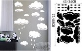 3D Sticker Decoratie Mooi Cloud Muurtattoo Wolken Sticker - Kid Slaapkamer Wanddecoratie Babykamer Decal Muurschildering DIY Home Decor Vinyl - Cloud9 / Large
