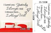 3D Sticker Decoratie Romantisch Liefde Liefdevol Paar Slaapkamer Art Mural Woonkamer Vinyl Carving Muurtattoo Sticker voor Huisdecoratie - LOVE48 / Large