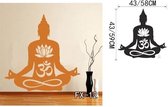 3D Sticker Decoratie Poster Klassieke religie Boeddhisme Boeddha Muurstickers Home Decor Verwijderbare Vinyl Art Sticker voor de woonkamer - FX12 / L
