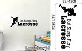 3D Sticker Decoratie Lacrosse Muurtattoo Jeugd LAX Jongenskamer Stickers Lacrosse Team Decal Sticker voor Kinderen Kamers Jongens Slaapkamer - Lacrosse16 / Small