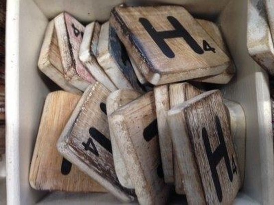 Thils Living houten letters & tekens Scrabble Letter H