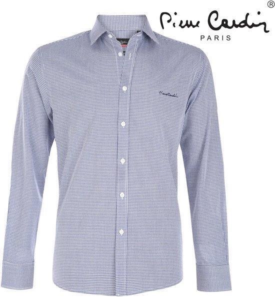 Pierre Cardin Overhemd - Blauw Geruit - Maat S - Stijlvolle Overhemden |  bol.com