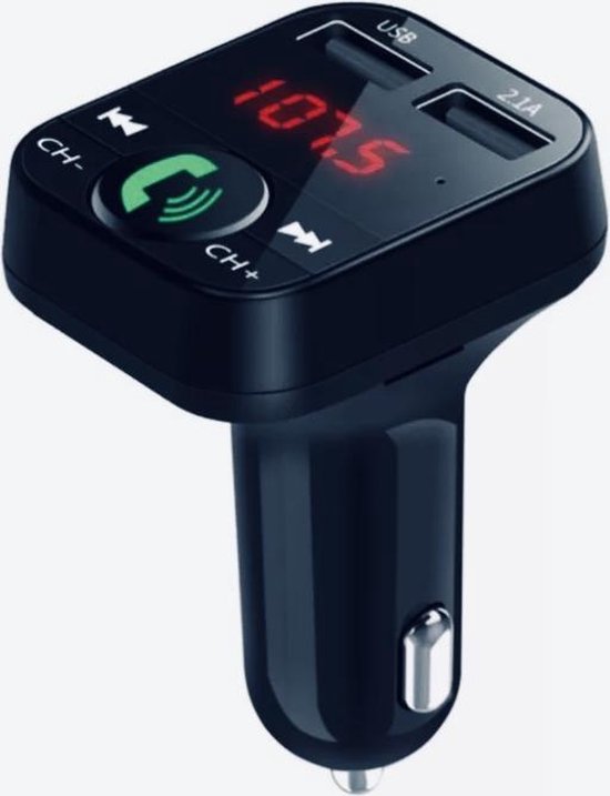FM Transmitter Bluetooth Draadloze Carkit 2019 / MP3 Speler Mobiel / Handsfree Bellen in de Auto / AUX input / Lader / USB Flash drive / Muziek / Audio / Radio / SD/TF kaart / Adapter - GadgetTech