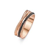 Velini jewels -R6220BLW-50 -Ring -925 Zilver rosé -Gekleurde Cubic Zirkonia