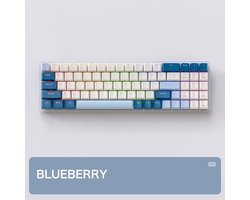 FREEWOLF K65 Mechanisch Gaming Toetsenbord – Side RGB light – 78keys – Mini NumPad – Red Switch – Blueberry