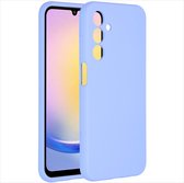 Accezz Hoesje Geschikt voor Samsung Galaxy A25 Hoesje Siliconen - Accezz Liquid Silicone Backcover - Paars
