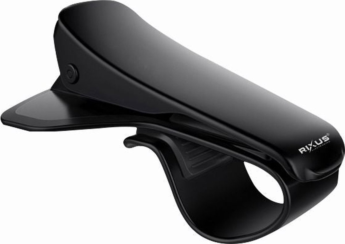 Rixus - Auto Dashboard Telefoonhouder - Zwart - klemhouder