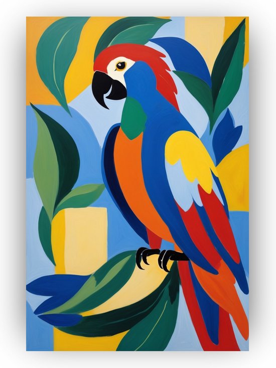 Bowetile Diamantschilderij – Papegaai In Het Bos, Volledige Ronde Boor, Set Voor Volwassenen En Beginners, Inclusief 30% Extra Diamanten