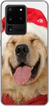 Geschikt voor Samsung Galaxy S20 Ultra hoesje - Hond - Grappig - Lachen - Kinderen - Jongens - Meisjes - Siliconen Telefoonhoesje