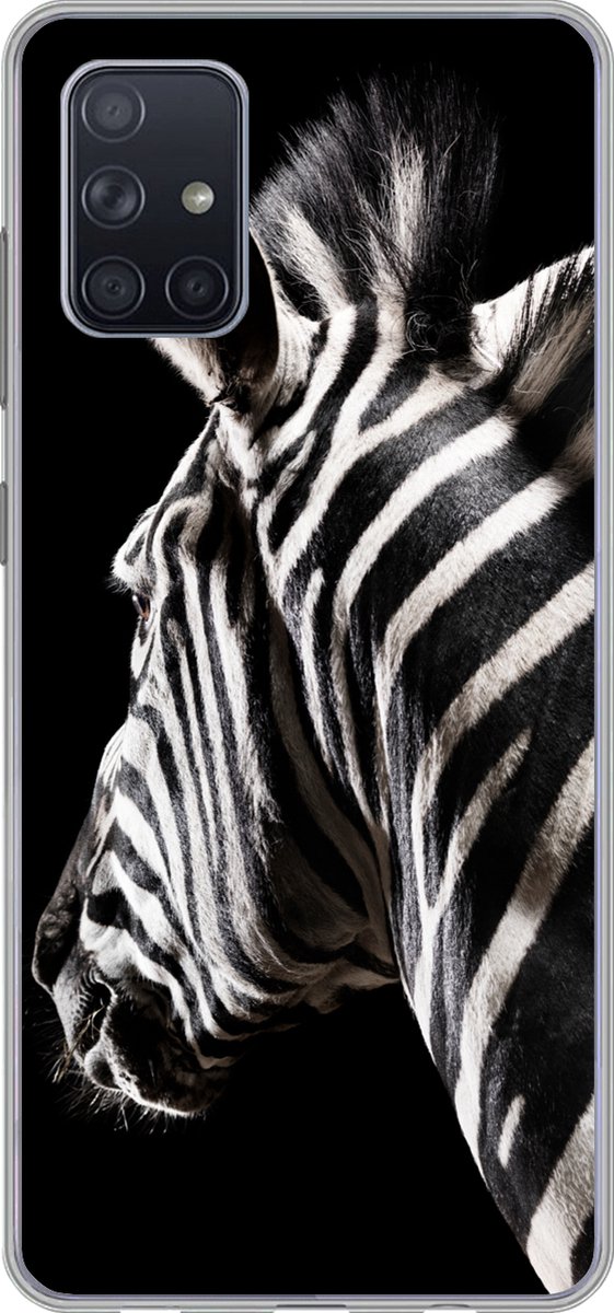 Telefoonhoesje Geschikt voor Samsung Galaxy A51 hoesje - Zebra - Wilde dieren - Patronen - Siliconen Telefoonhoesje Telefoonhoesje