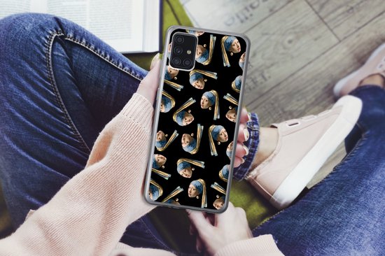 Coque Samsung Galaxy A52 5G - Boucle d'oreille Fille à la Perle - Motif - Vermeer - Siliconen