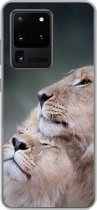 Geschikt voor Samsung Galaxy S20 Ultra hoesje - Leeuw - Wilde dieren - Big Five - Siliconen Telefoonhoesje