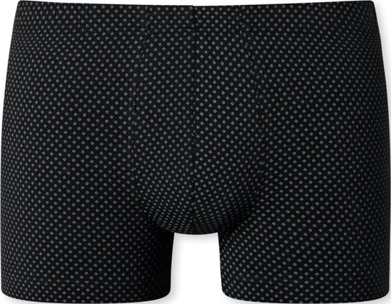 SCHIESSER Cotton Casuals boxer (1-pack) - heren shorts zwart met patroon - Maat: S