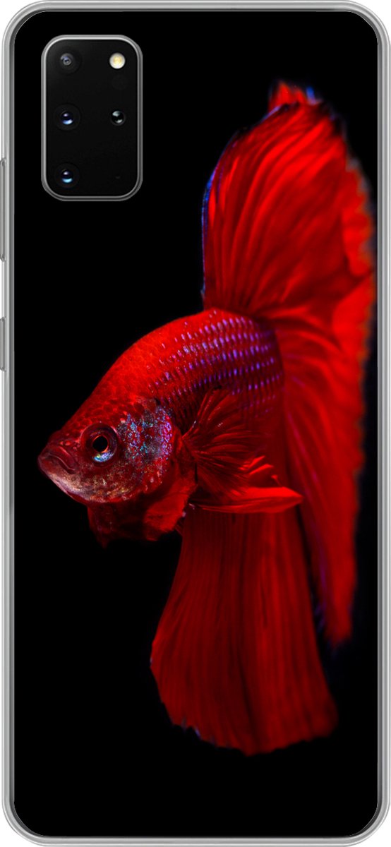 Telefoonhoesje Geschikt voor Samsung Galaxy S20 Plus hoesje - Vis - Dieren - Rood - Siliconen Telefoonhoesje Telefoonhoesje