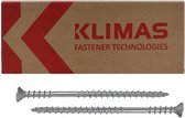 KLIMAS® WKSS-60100 Torx Stelschroeven 100 stuks Afstandschroeven verzinkt 6 x 100 mm Dak