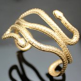 Armband, slangenarmband voor bovenarm in goudkleur