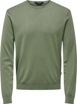 Only & Sons Trui Onswyler Life Reg 14 Ls Crew Knit N 22020088 Hedge Green Mannen Maat - M
