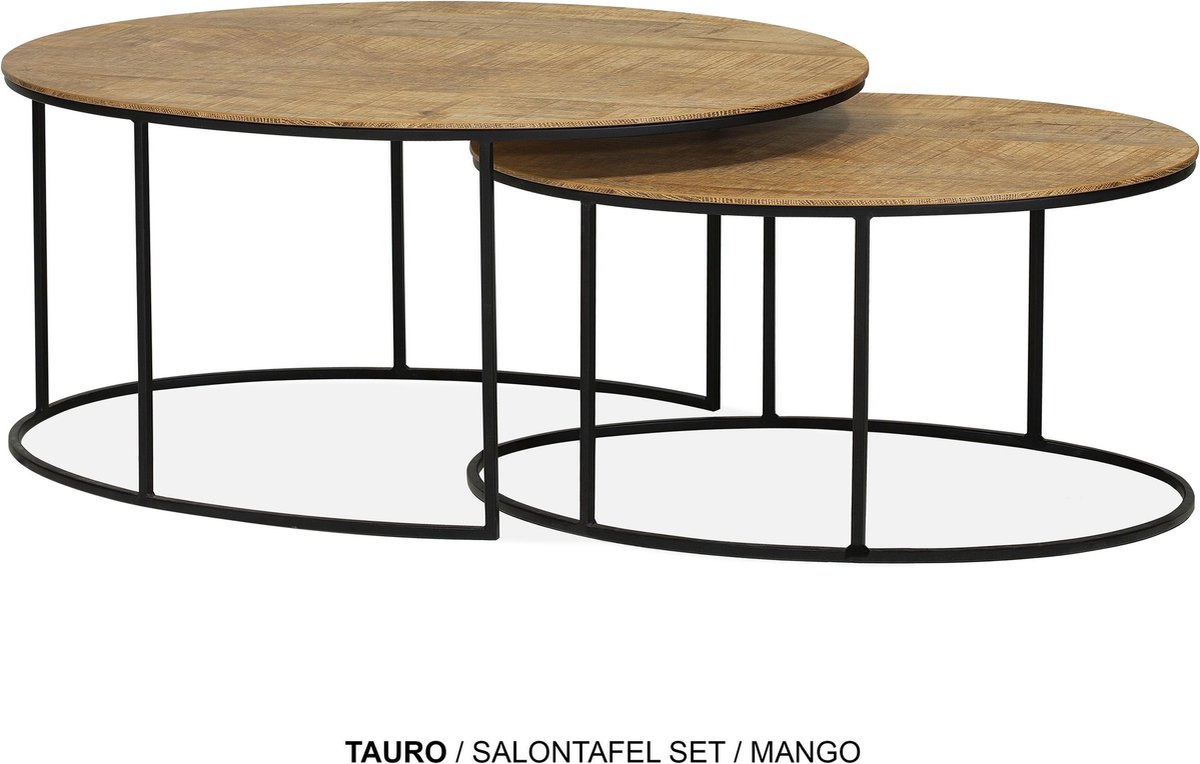 Maxfurn - Set ovale salontafel | kleur: Mango