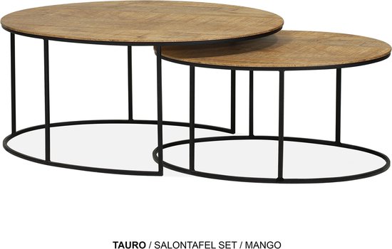 Maxfurn - Set ovale salontafel | kleur: Mango