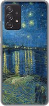 Geschikt voor Samsung Galaxy A33 5G hoesje - De Sterrennacht - Vincent van Gogh - Siliconen Telefoonhoesje