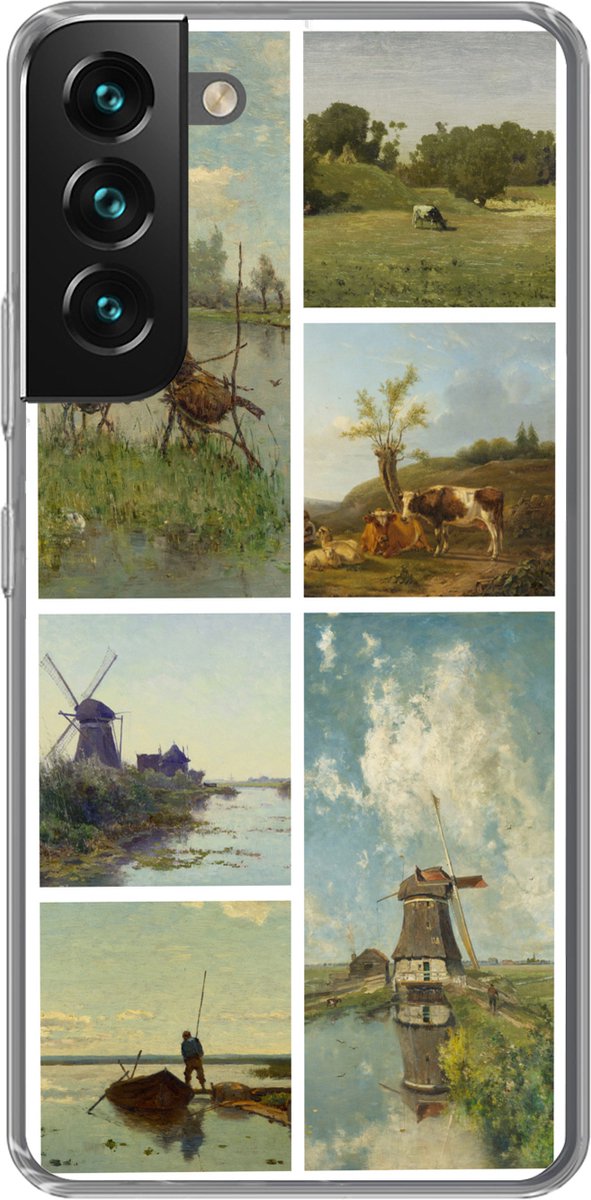 Telefoonhoesje Geschikt voor Samsung Galaxy S22 Plus hoesje - Kunst - Collage - Nederland - Siliconen Telefoonhoesje Telefoonhoesje