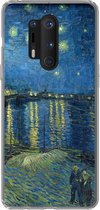 Geschikt voor OnePlus 8 Pro hoesje - De Sterrennacht - Vincent van Gogh - Siliconen Telefoonhoesje