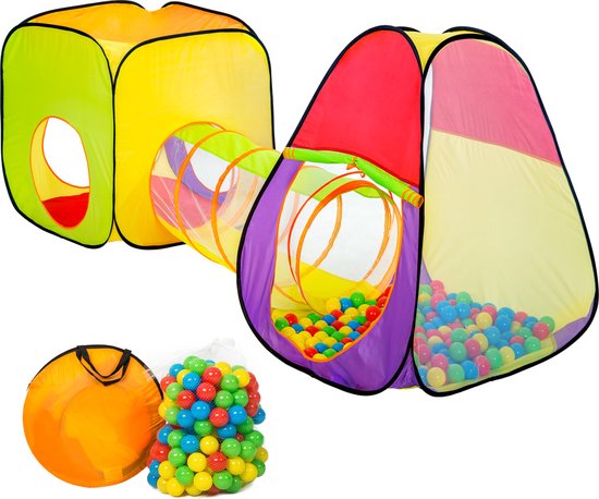 tectake - Home Kindertent - speelhuis - speeltent - ballenbak 200 ballen